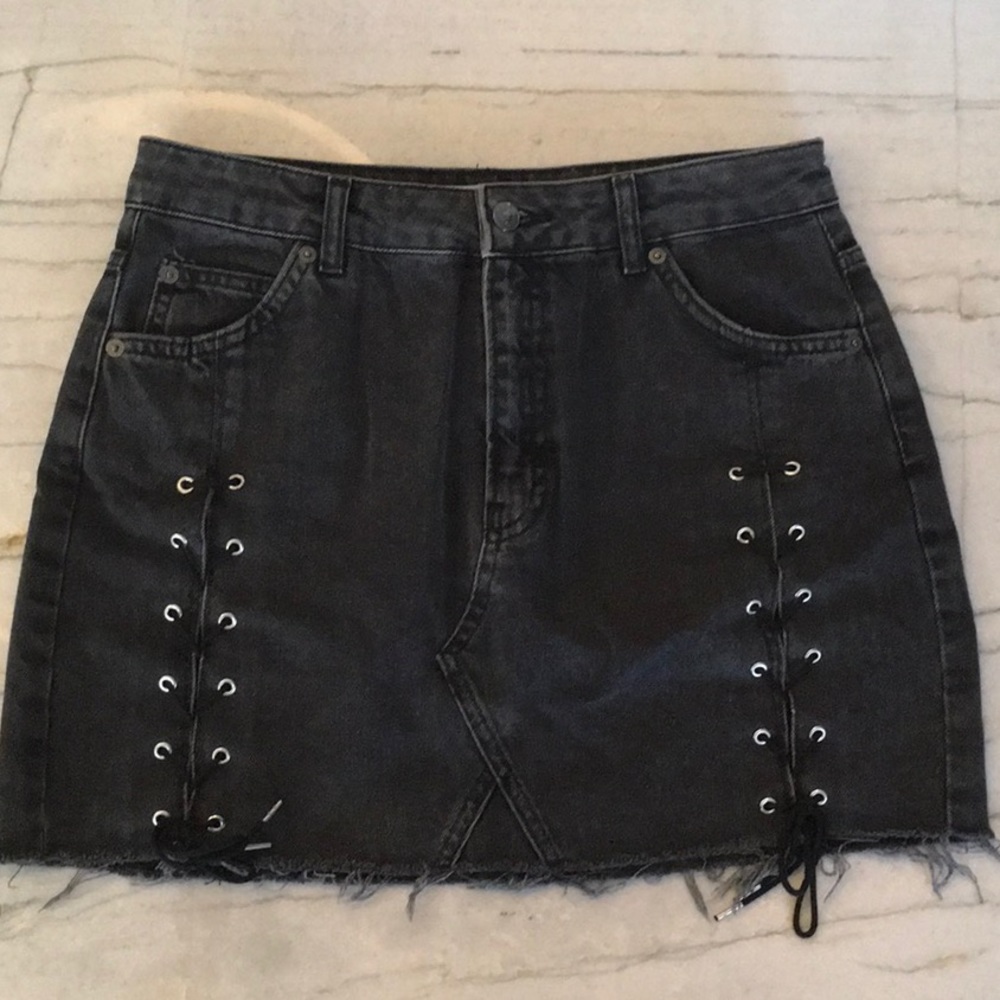 Topshop Jean skirt w/ ties